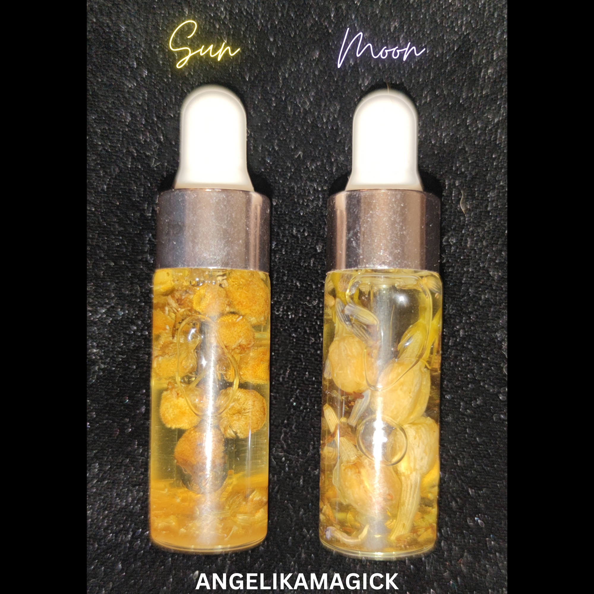 NEW 2x1 5ml bottles "Sun&Moon Alchemy" Handcrafted Ritual Magical Oil - Intention Oil - Spell Oil - Spirit Offering Oil - by Angelika Magick